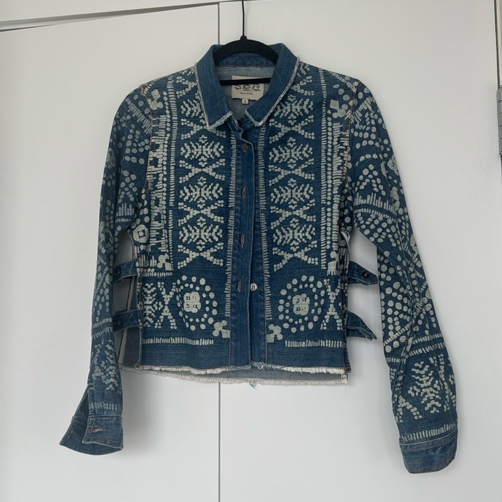 See New York denim printed jacket